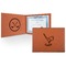Golf Cognac Leatherette Diploma / Certificate Holders - Front and Inside - Main