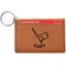 Golf Cognac Leatherette Keychain ID Holders - Front Credit Card