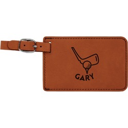 Golf Leatherette Luggage Tag (Personalized)