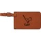 Golf Cognac Leatherette Luggage Tags