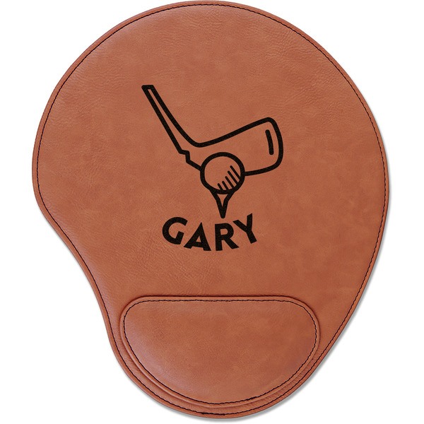 Custom Golf Leatherette Mouse Pad with Wrist Support (Personalized)