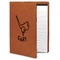 Golf Cognac Leatherette Portfolios with Notepad - Large - Main