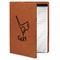 Golf Cognac Leatherette Portfolios with Notepad - Small - Main