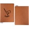Golf Cognac Leatherette Portfolios with Notepad - Small - Single Sided- Apvl