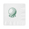 Golf Coined Cocktail Napkin - Front View
