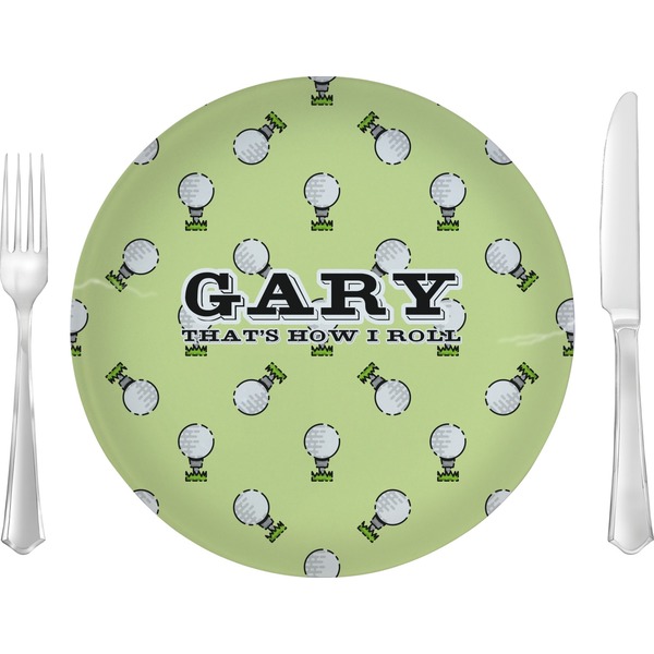 Custom Golf 10" Glass Lunch / Dinner Plates - Single or Set (Personalized)