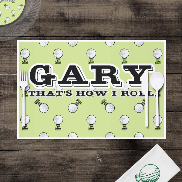 Golf Disposable Paper Placemat - In Context