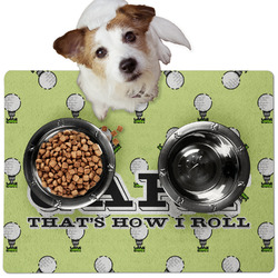Golf Dog Food Mat - Medium w/ Name or Text