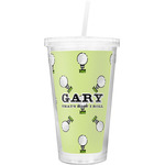 Golf Double Wall Tumbler with Straw (Personalized)