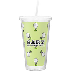 Golf Double Wall Tumbler with Straw (Personalized)