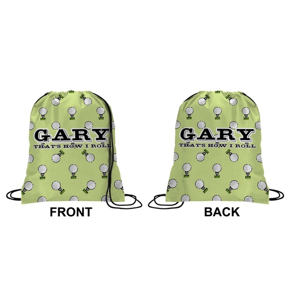 Golf Drawstring Backpack Front & Back Medium
