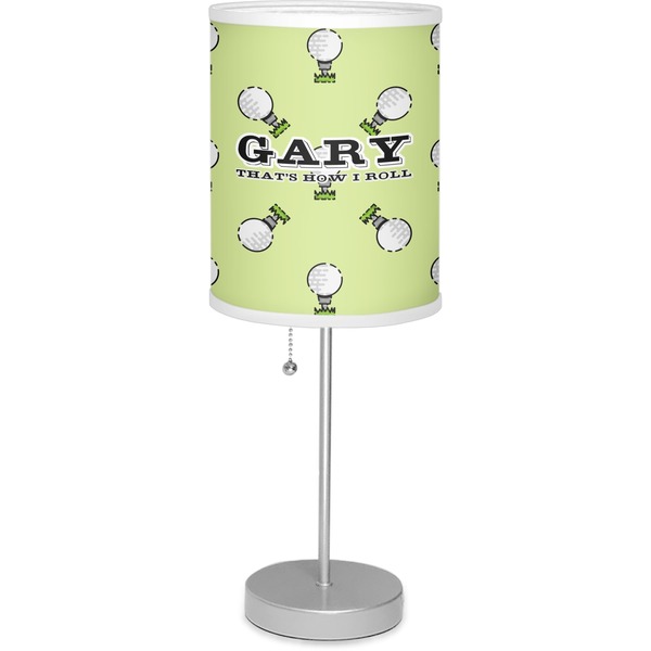 Custom Golf 7" Drum Lamp with Shade (Personalized)