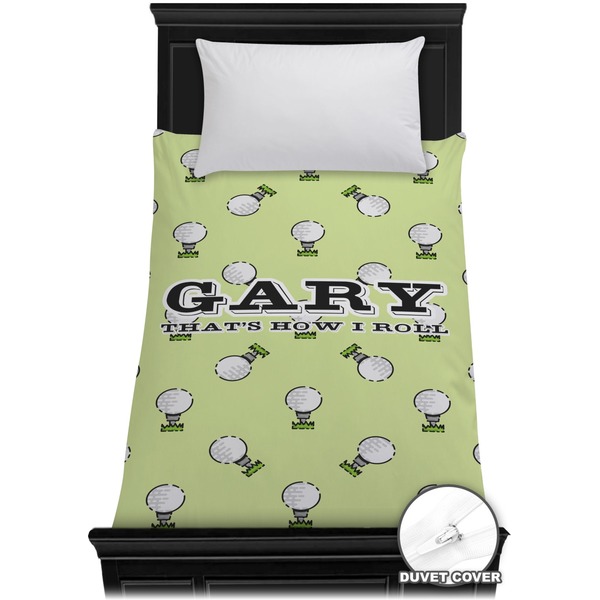 Custom Golf Duvet Cover - Twin (Personalized)