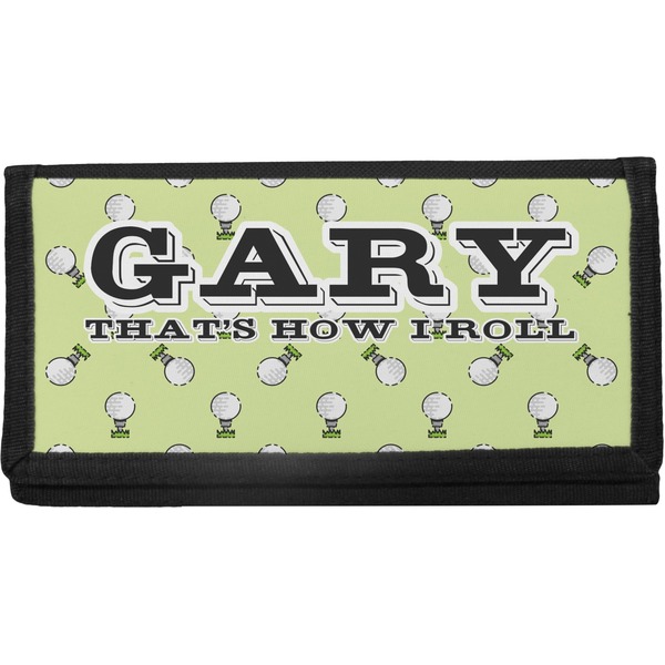 Custom Golf Canvas Checkbook Cover (Personalized)