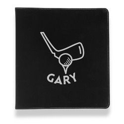 Golf Leather Binder - 1" - Black (Personalized)
