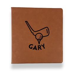 Golf Leather Binder - 1" - Rawhide (Personalized)
