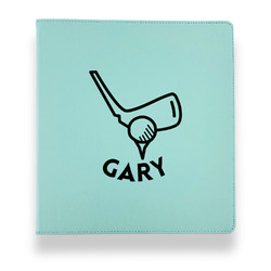 Golf Leather Binder - 1" - Teal (Personalized)