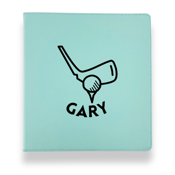 Custom Golf Leather Binder - 1" - Teal (Personalized)