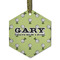 Golf Frosted Glass Ornament - Hexagon