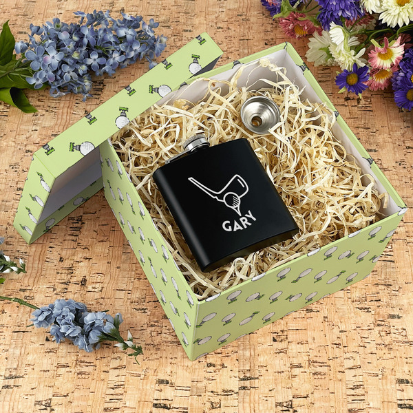 Golf Gift Boxes with Lid - Canvas Wrapped - X-Large - In Context