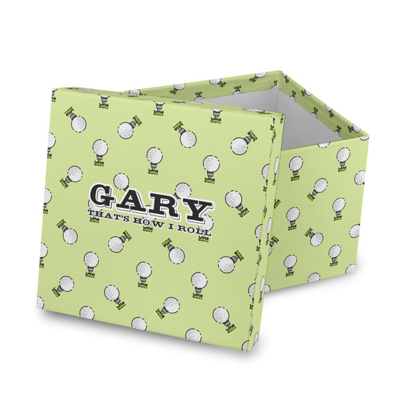 Custom Golf Gift Box with Lid - Canvas Wrapped (Personalized)