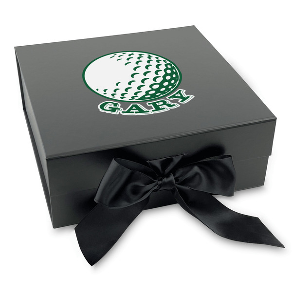 Custom Golf Gift Box with Magnetic Lid - Black (Personalized)