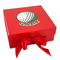 Golf Gift Boxes with Magnetic Lid - Red - Front