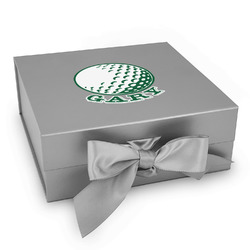 Golf Gift Box with Magnetic Lid - Silver (Personalized)