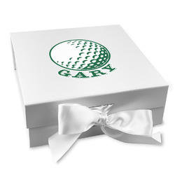 Golf Gift Box with Magnetic Lid - White (Personalized)