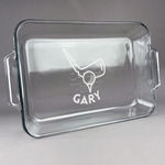 Golf Glass Baking Dish with Truefit Lid - 13in x 9in (Personalized)