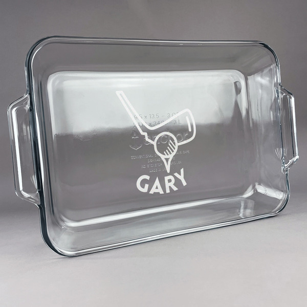 Custom Golf Glass Baking and Cake Dish (Personalized)