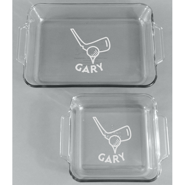 Golf Glass Baking Dish Set - FRONT