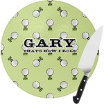Golf Round Glass Cutting Board (Personalized)
