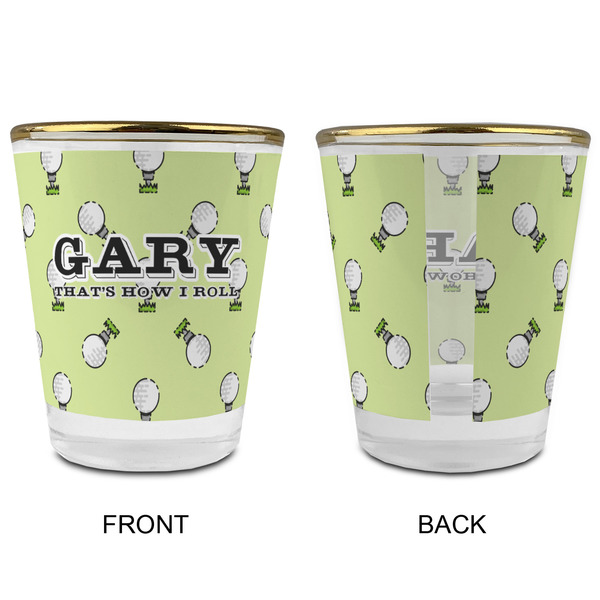 Golf Glass Shot Glass - with gold rim - APPROVAL