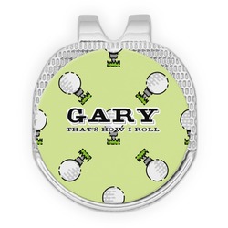Golf Golf Ball Marker - Hat Clip - Silver