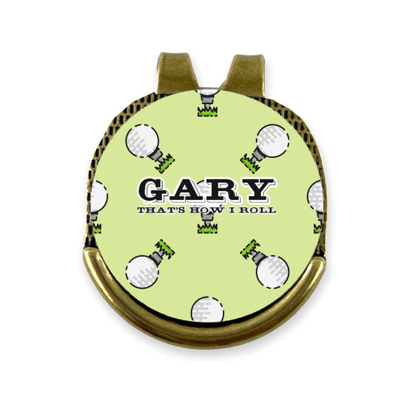 Custom Golf Golf Ball Marker - Hat Clip - Gold