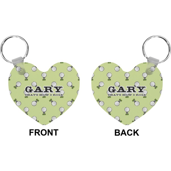 Golf Heart Keychain (Front + Back)