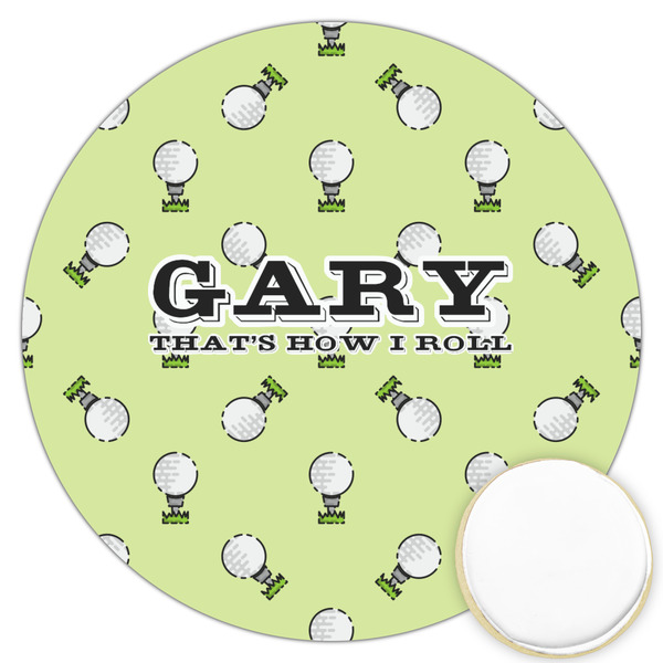 Custom Golf Printed Cookie Topper - 3.25" (Personalized)