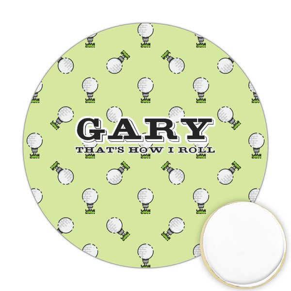 Custom Golf Printed Cookie Topper - Round (Personalized)