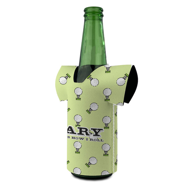 Golf Jersey Bottle Cooler - ANGLE (on bottle)