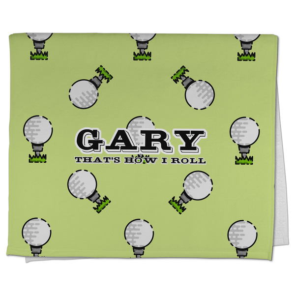Custom Golf Kitchen Towel - Poly Cotton w/ Name or Text