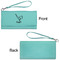 Golf Ladies Wallets - Faux Leather - Teal - Front & Back View