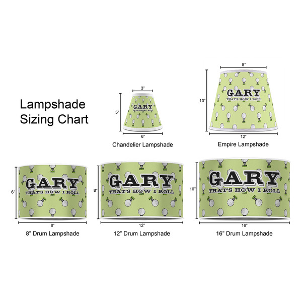 Golf Lampshade Sizing Chart