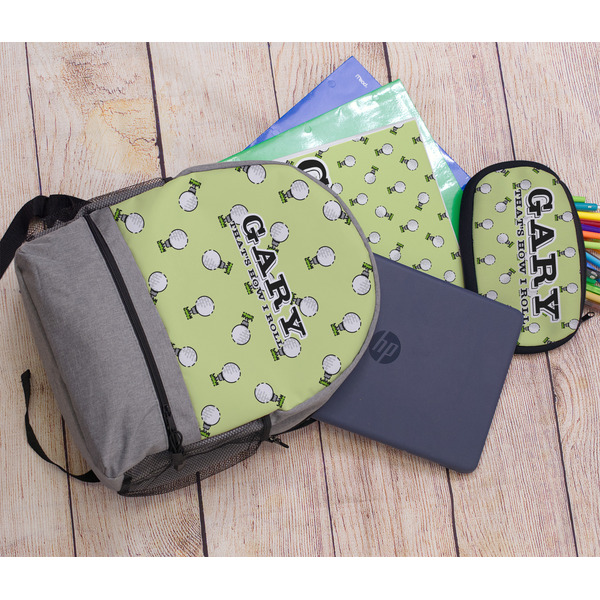 Golf Large Backpack - Gray - With Stuff