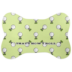 Golf Bone Shaped Dog Food Mat (Large) (Personalized)