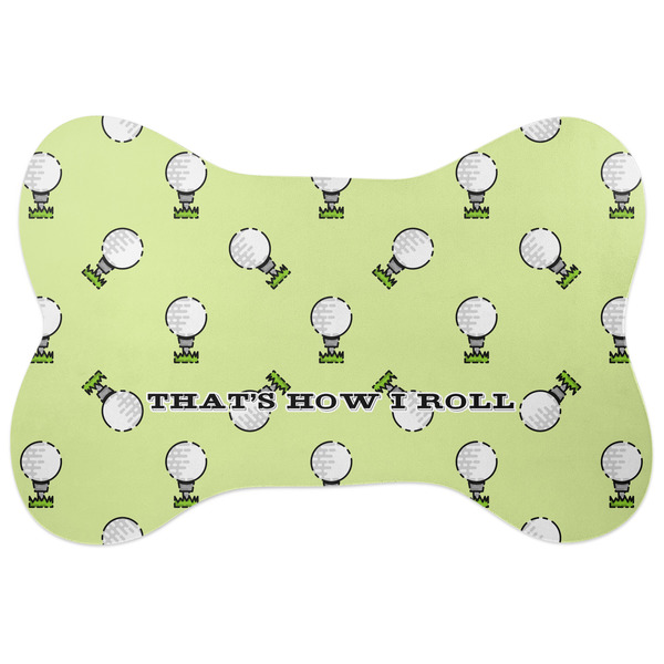 Custom Golf Bone Shaped Dog Food Mat (Large) (Personalized)