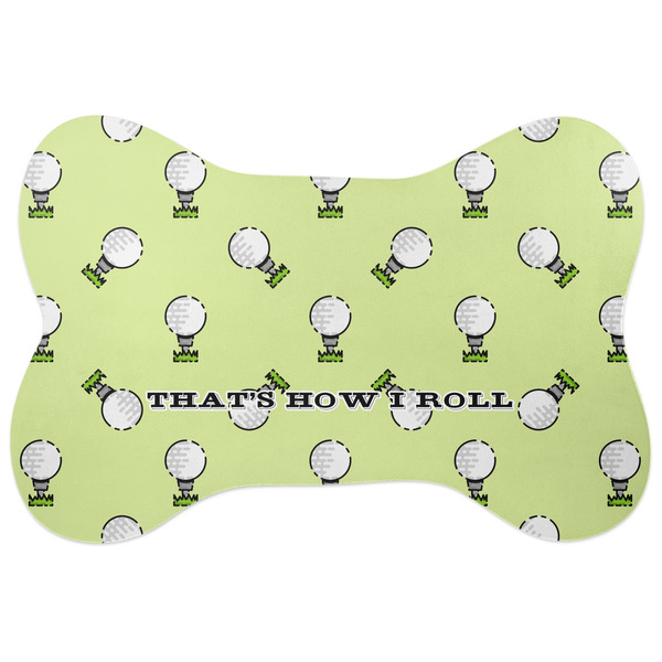 Custom Golf Bone Shaped Dog Food Mat (Personalized)