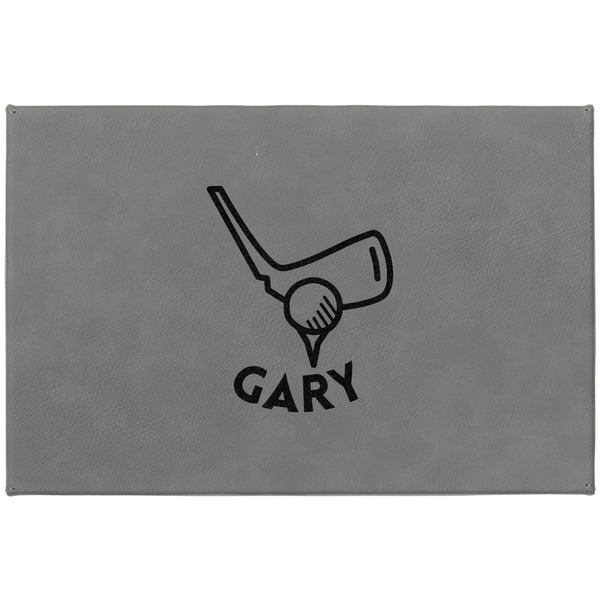 Golf Large Engraved Gift Box with Leather Lid - Approval