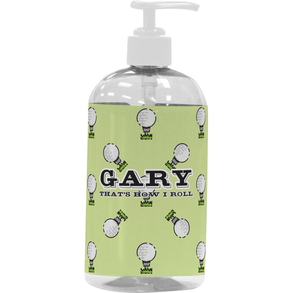 Custom Golf Plastic Soap / Lotion Dispenser (16 oz - Large - White) (Personalized)