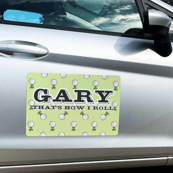 Golf Large Rectangle Car Magnets- In Context